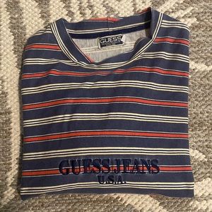 Vintage Guess Striped Mens Shirt Size Large